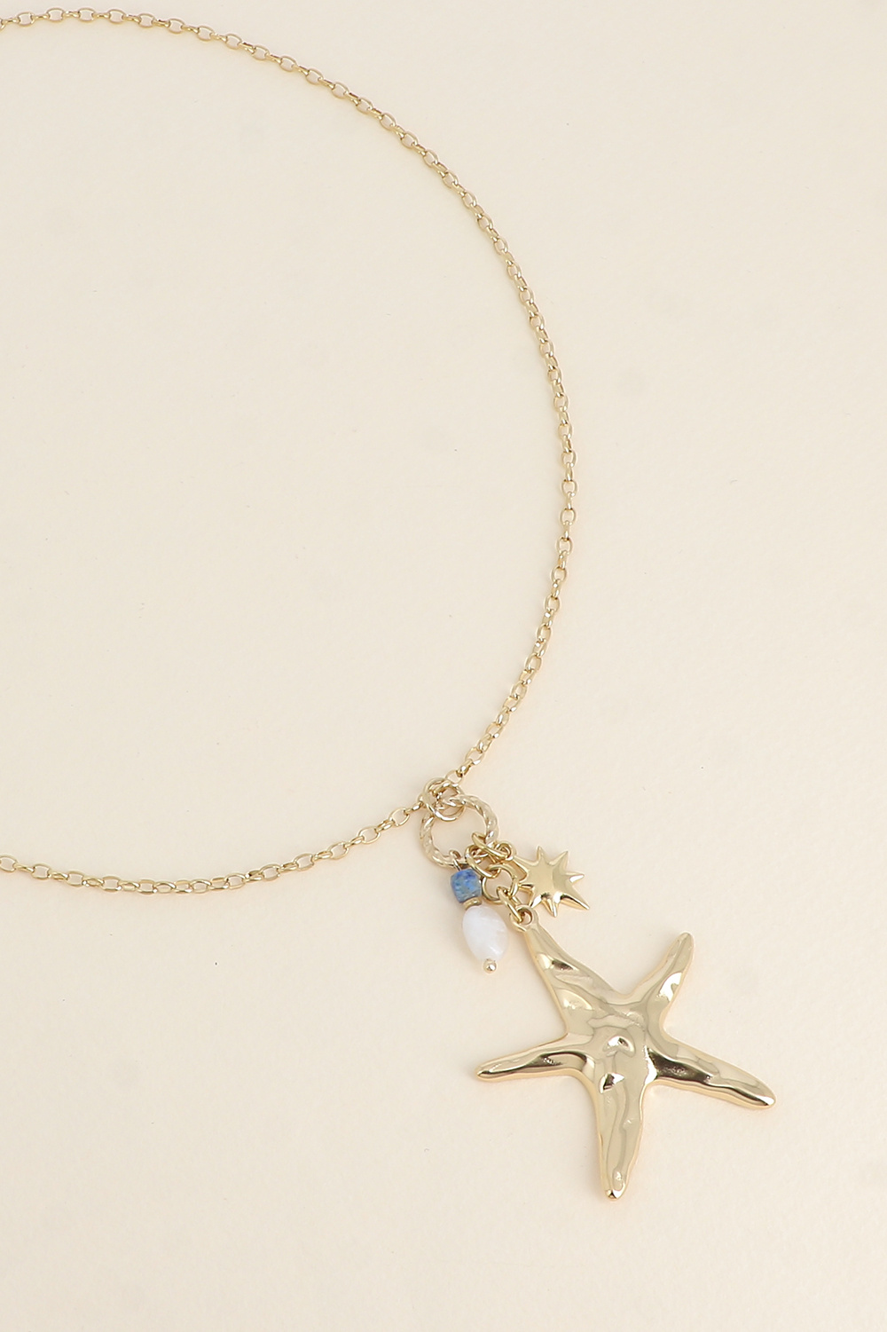Mayorista Bohm - Collar - estrella de mar, piedras naturales y estrella del Norte