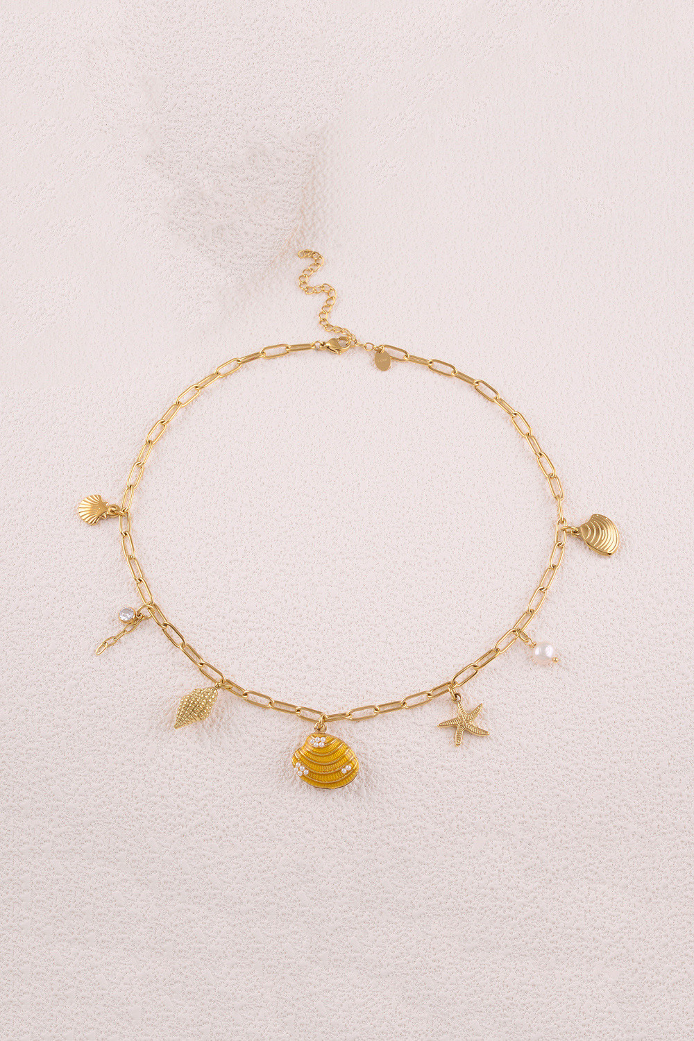 Grossiste Bohm - Collier - cristal, perles d'eau douce, étoile de mer, coquillages