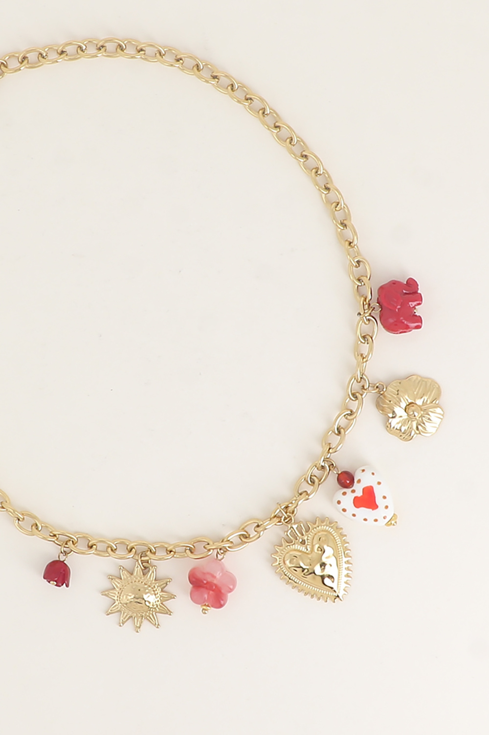 Mayorista Bohm - Collar - dijes (corazones, sol, flores)