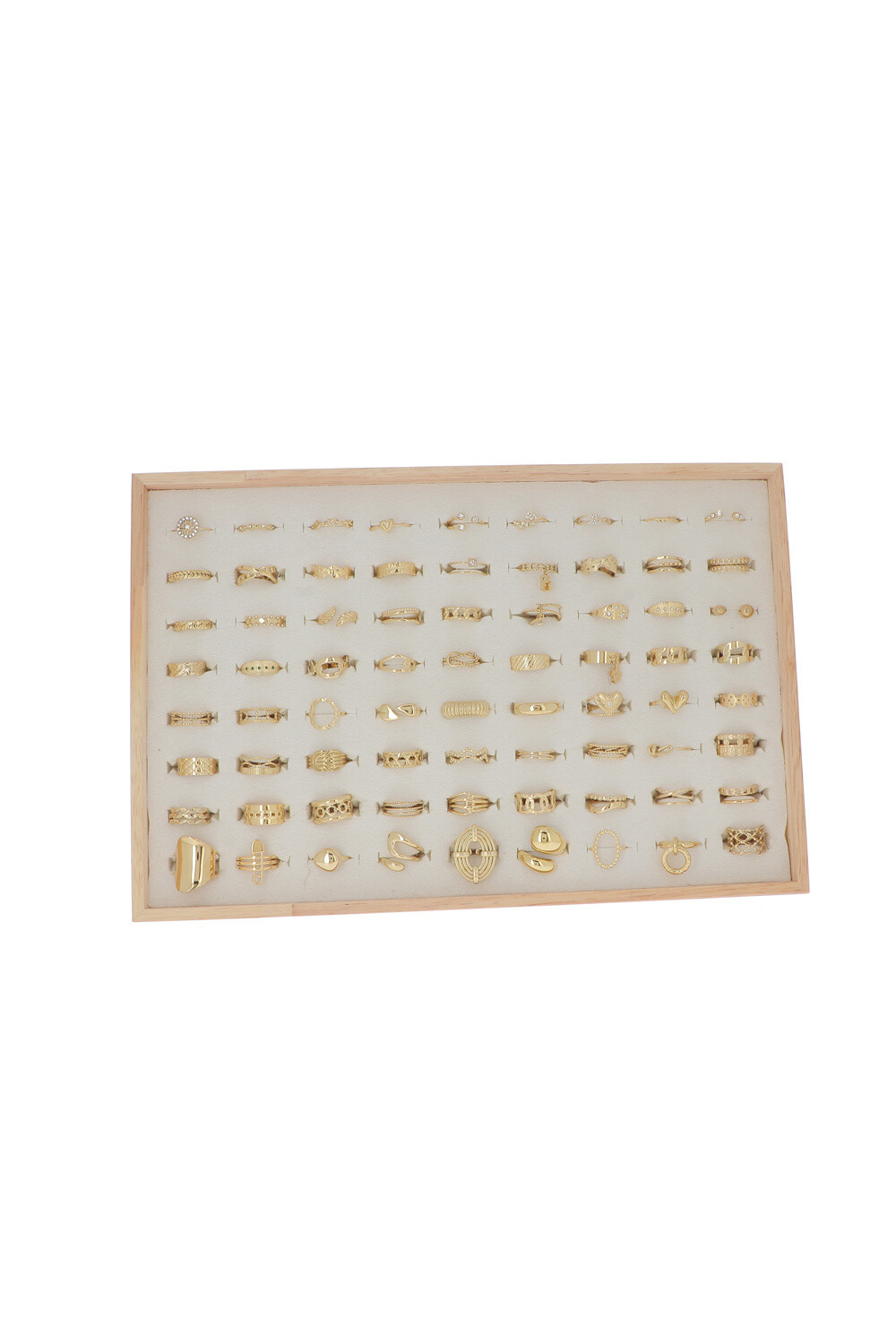 Großhändler Bohm - Set mit 72 goldenen Edelstahlringen – KOSTENLOSE AUSSTELLUNG