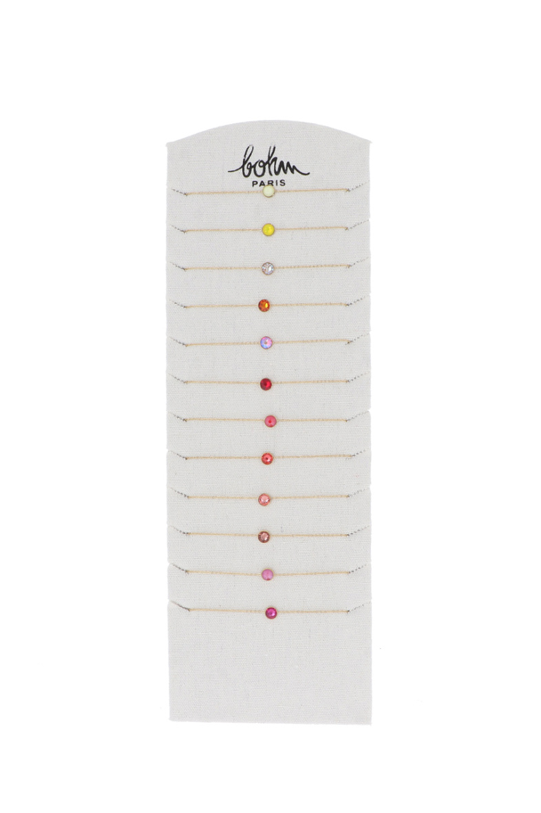 Großhändler Bohm - Kit mit 24 Sohan-Armbändern – nacktes Rhodium – kostenlose Ausstellung