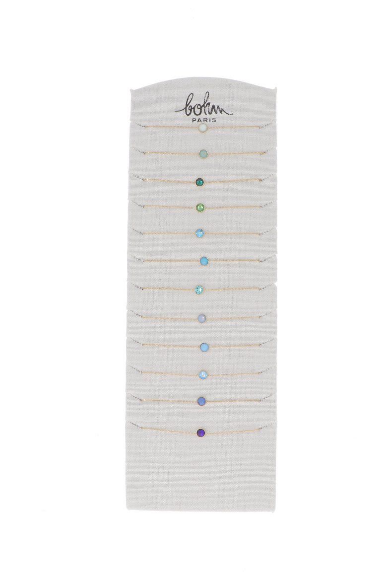 Großhändler Bohm - Kit mit 24 Sohan-Armbändern – Gold-Blau-Mix – kostenlose Präsentation
