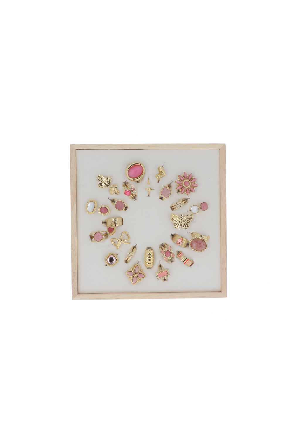 Großhändler Bohm - Set mit 24 Edelstahlringen – Roségold – KOSTENLOSE AUSSTELLUNG