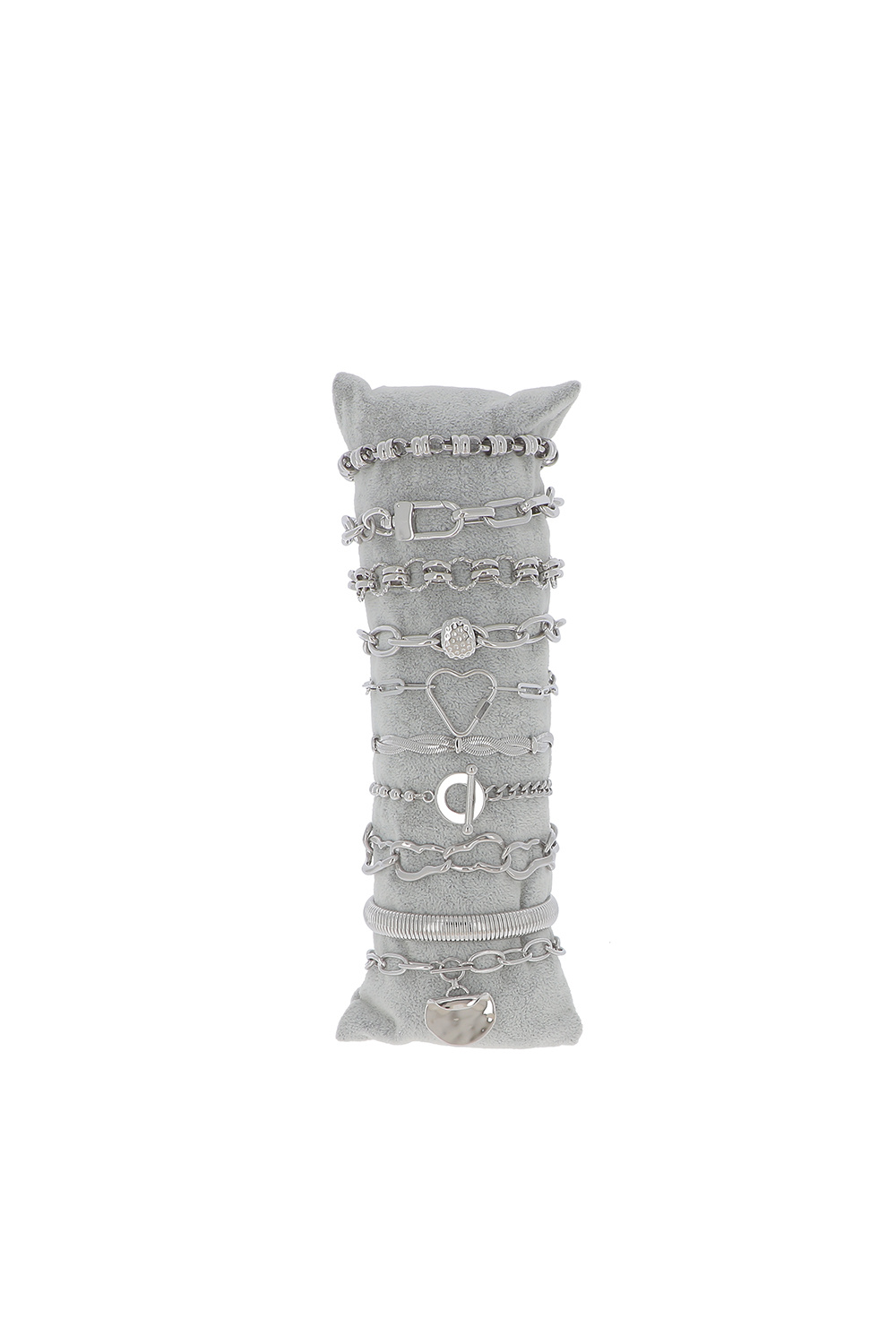 Grossiste Bohm - Kit de 10 bracelets - rhodium - présentoir offert