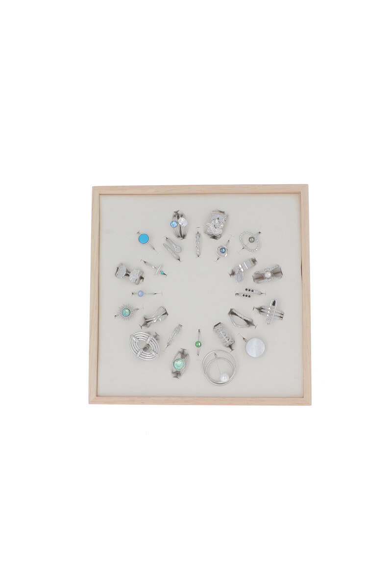 Großhändler Bohm - Kit von 24 Ringen - Multi -Rhodium - anwesend angeboten