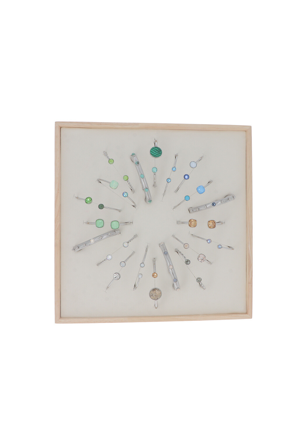 Grossiste Bohm - Kit de 20 joncs - rhodium multi -présentoir offert