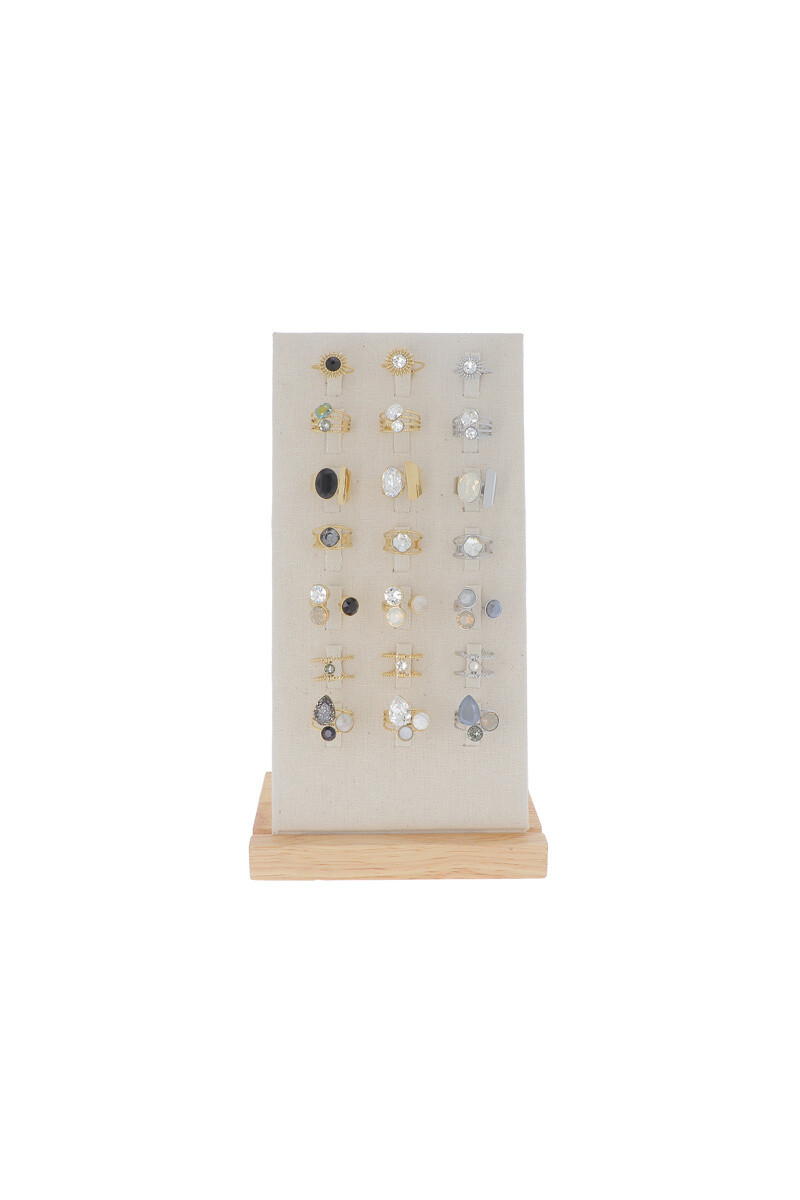 Mayorista Bohm - Kit de 21 anillos - Mezcla de oro blanco - decorado con cristales Swarovski®