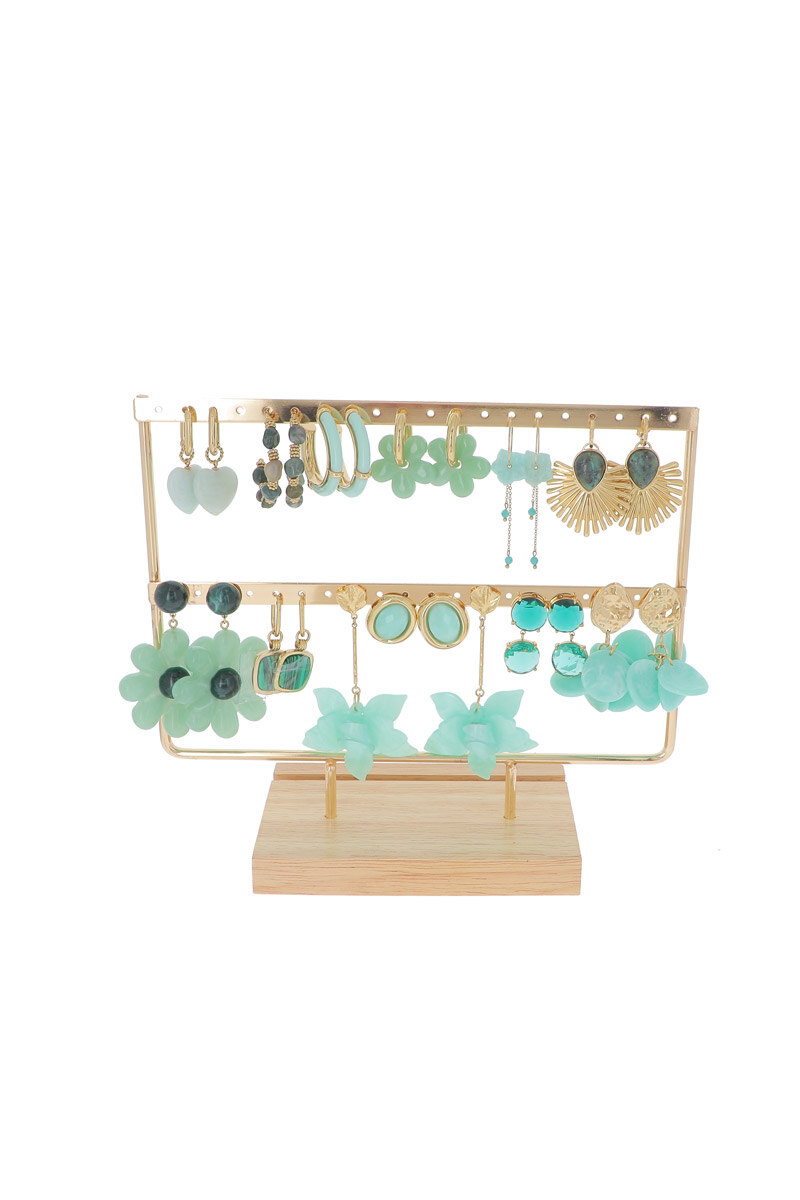 Grossista Bohm - Set di 24 (12+12) fiocchi - oro verde - espositore incluso