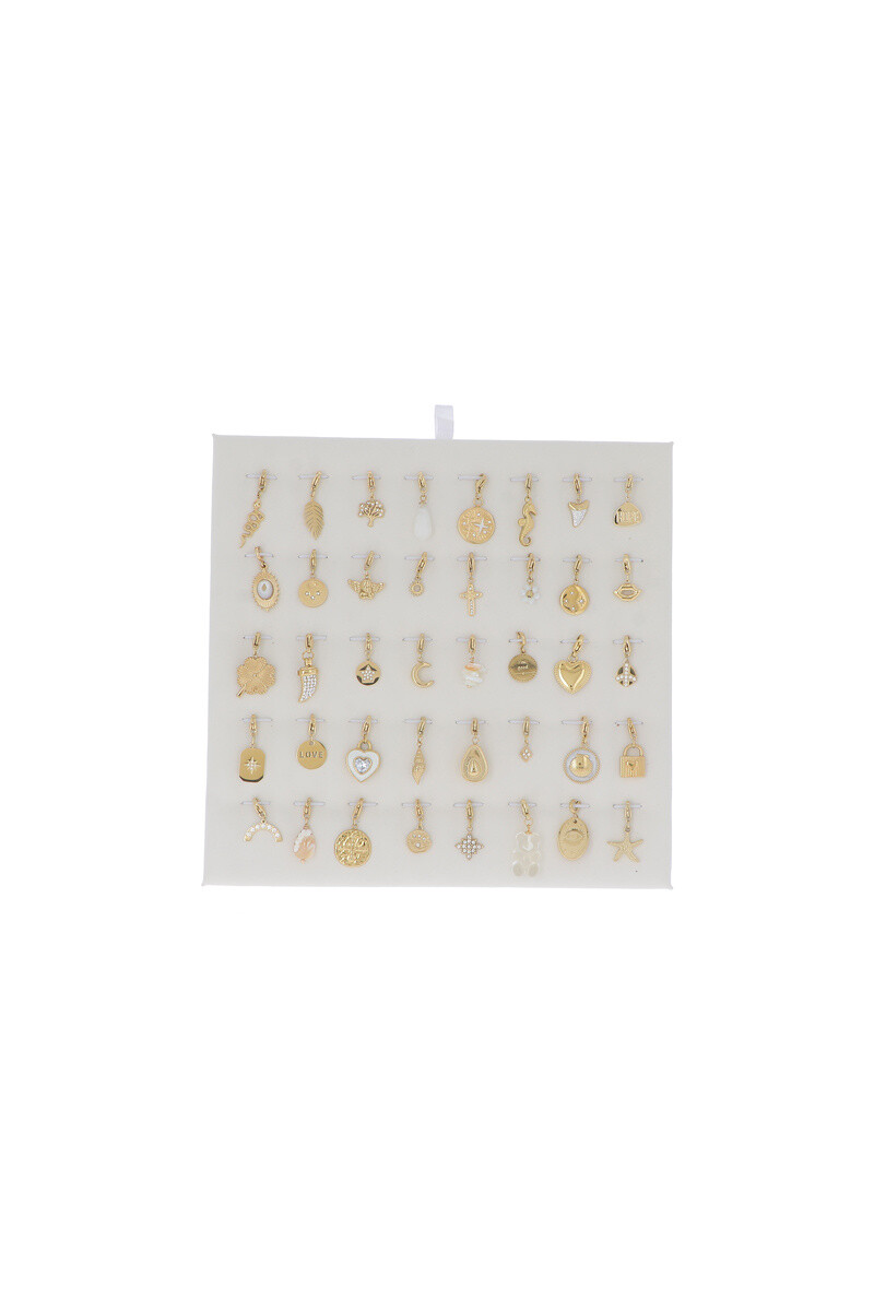 Großhändler Bohm - Set mit 40 Anhängern aus Edelstahl – Weißgold