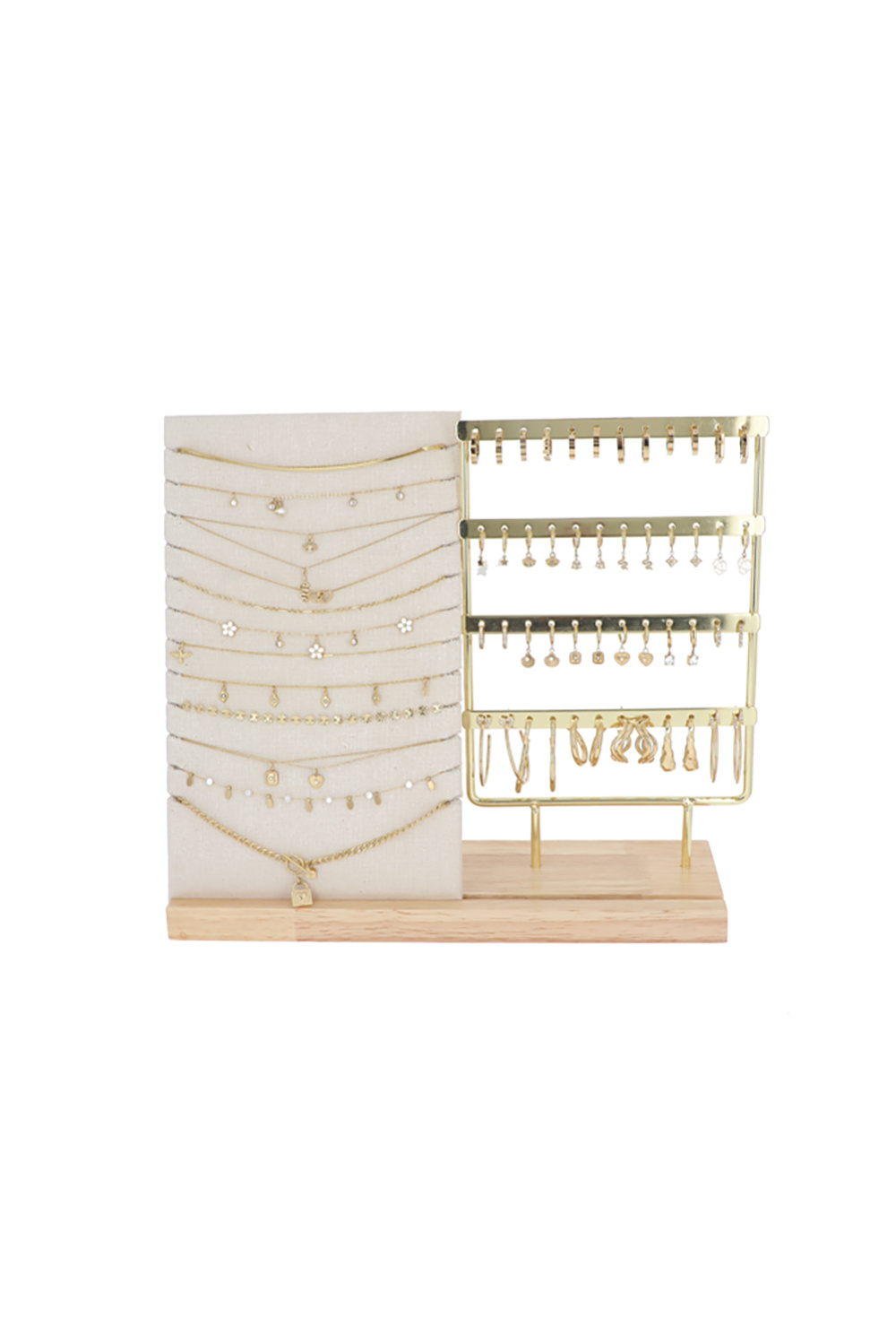 Mayorista Bohm - Kit de 24 pares de bucles y 24 collares - Gold - Exhibición mostrada