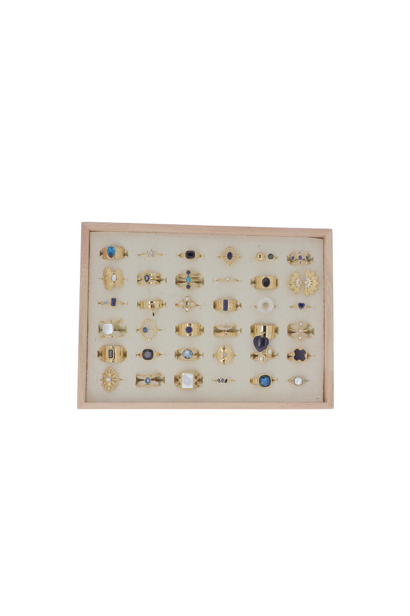 Großhändler Bohm - Kit von 36 Ringen - goldenes Gold - Gegenwart angeboten