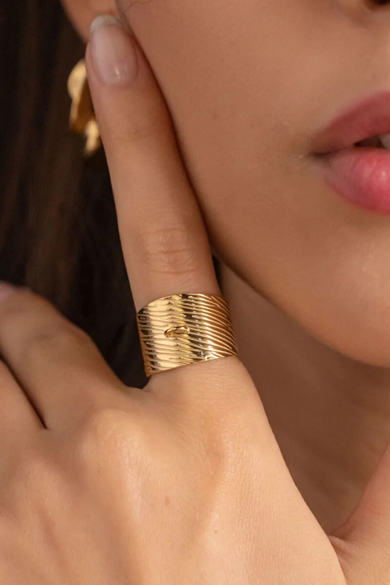 Grossiste Bohm - Bague Jake L - effet zebré, attache pour lockies