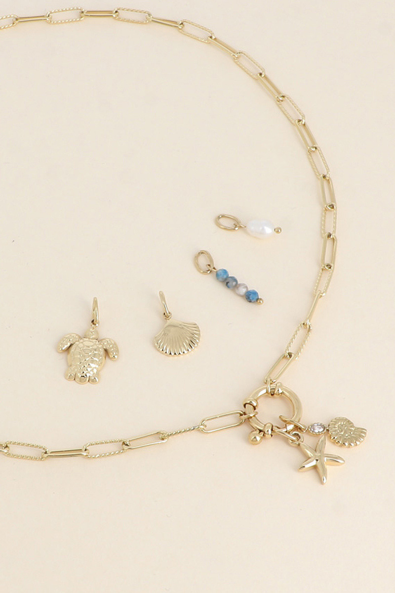 Grossiste Bohm - Cartelette SUMMER VIBES Collier et 6 pendentifs (coquillages)