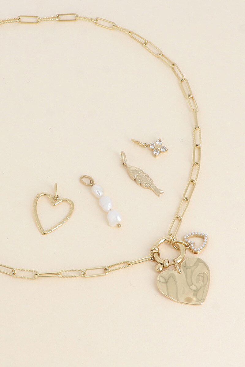 Grossiste Bohm - Cartelette WITH LOVE Collier et 6 pendentifs (coeurs)