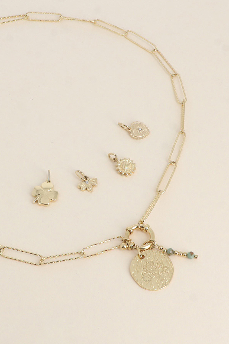Grossiste Bohm - Cartelette WITH LOVE Collier et 6 pendentifs(arbre de vie et pierres naturelles)