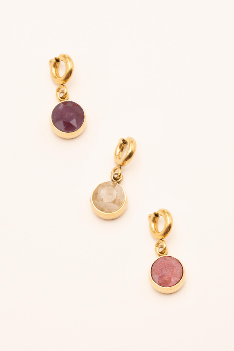 Mayorista Bohm - Lote de 3 dijes de piedra natural Cassy