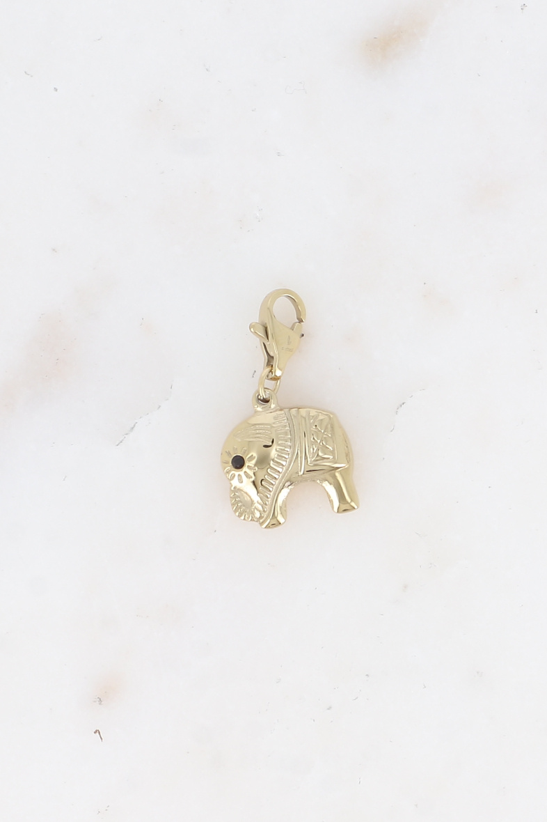Grossiste Bohm - Charm - pampille éléphant avec oxydes de zirconium