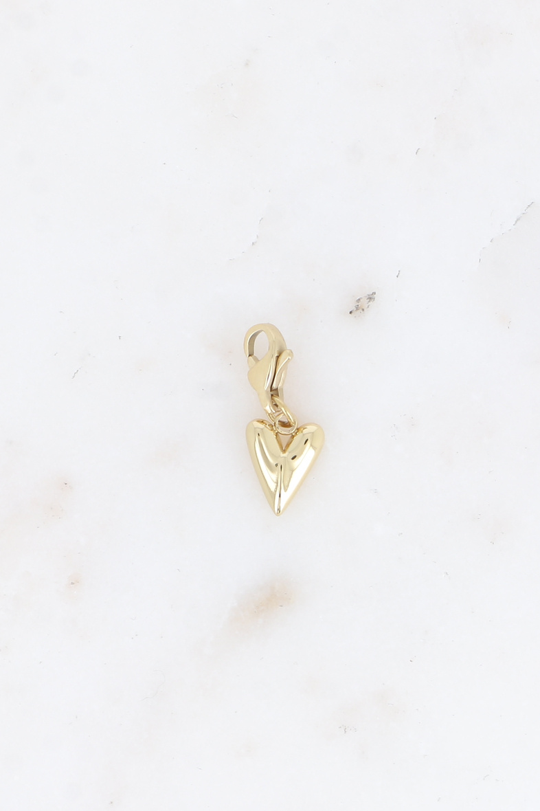 Grossiste Bohm - Charm - coeur allongé en acier inoxydable