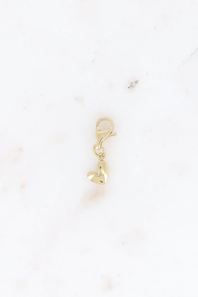 Wholesaler Bohm - Charm - small smooth and shiny heart in stainless steel