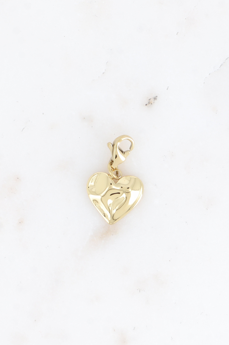 Großhändler Bohm - Charm - gehämmertes Herz aus Edelstahl