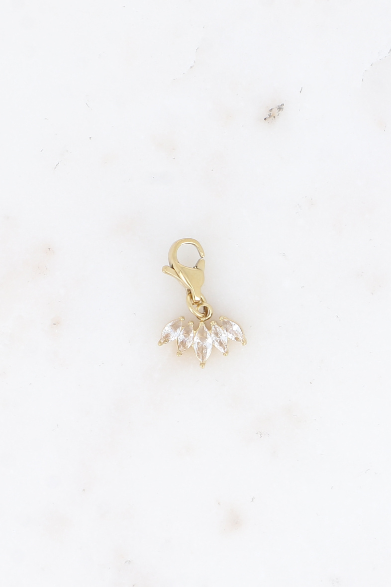 Großhändler Bohm - Charm - 5 Kristalle im Blattstil