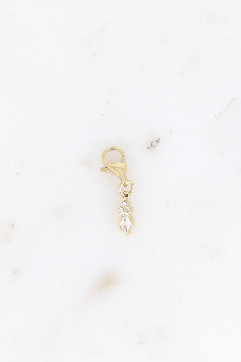 Großhändler Bohm - Charm - Edelstahl mit 3 Kristallen