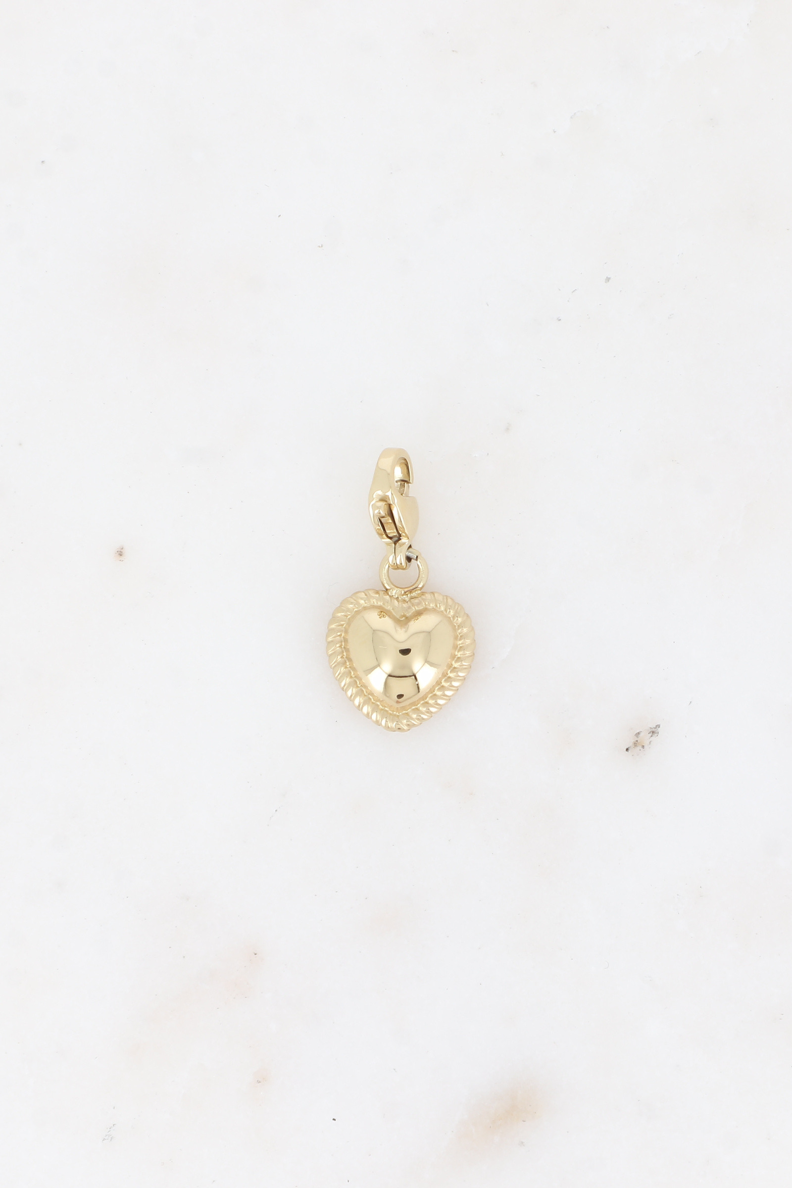 Wholesaler Bohm - Charm - curved heart with braided contours