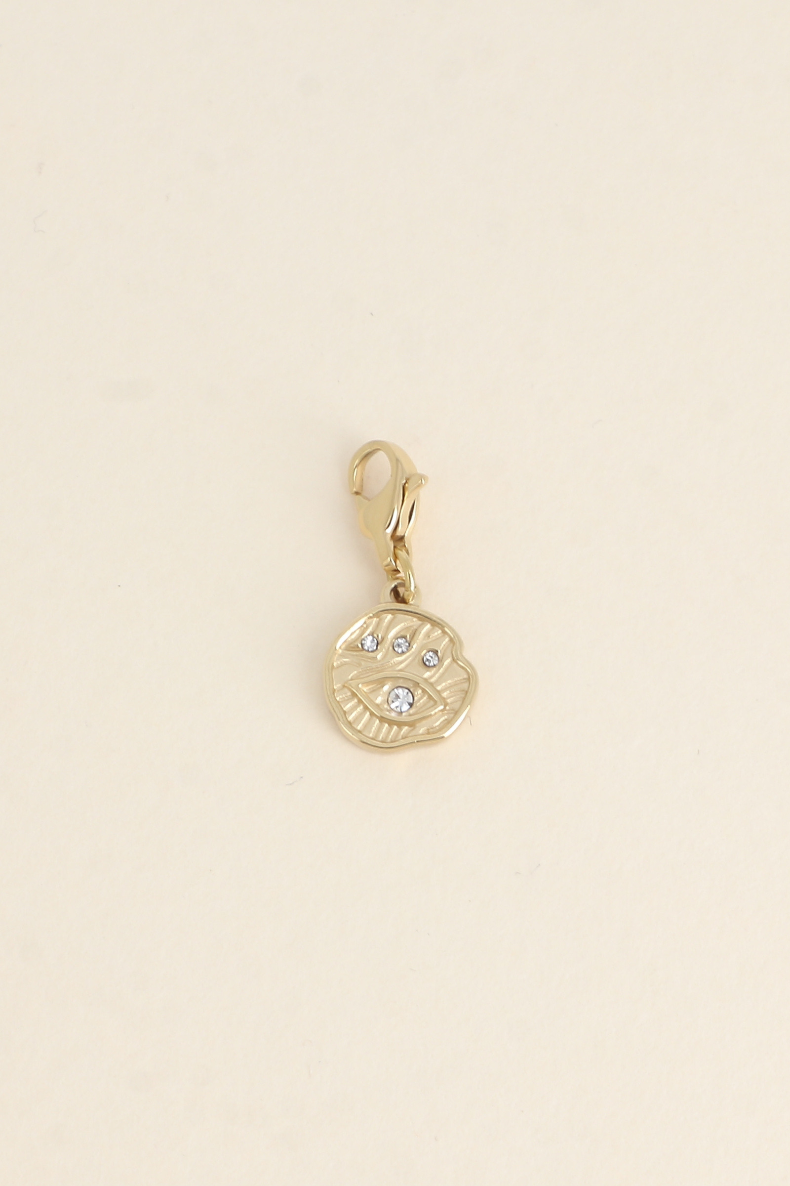 Grossiste Bohm - Charm - pampille ronde, oeil et oxydes de zirconium