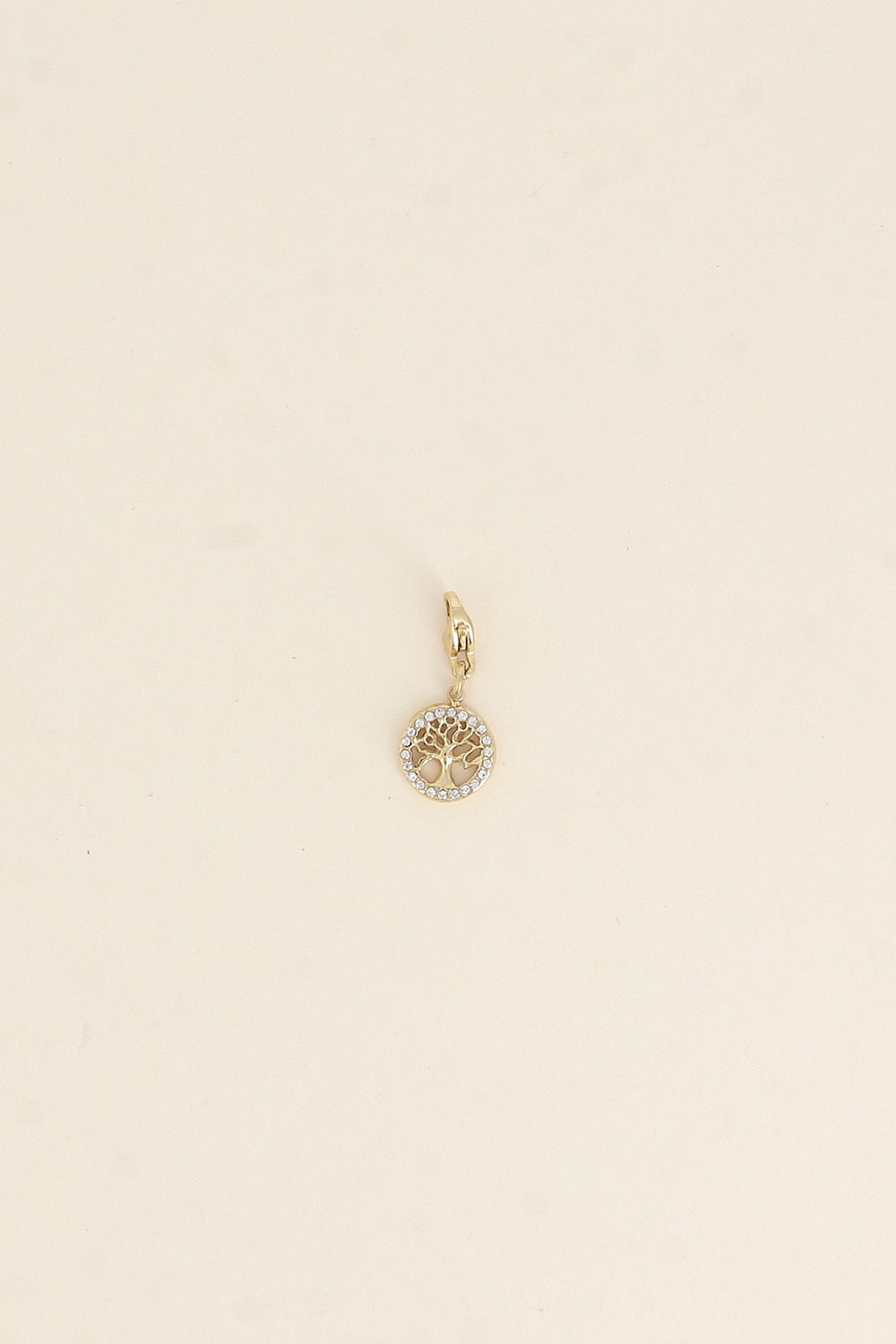 Grossiste Bohm - Charm - pendentif rond avec arbre de vie et oxydes de zirconium