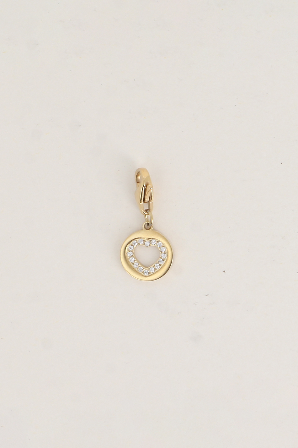 Grossiste Bohm - Charm - médaillon rond, cœur ajouré et oxydes de zirconium