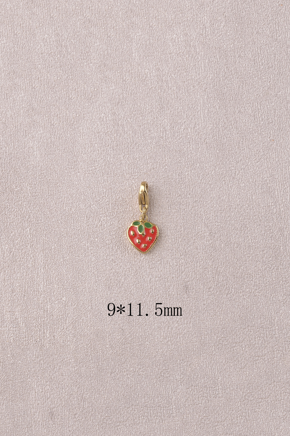 Wholesaler Bohm - Charm - strawberry enamel pendant