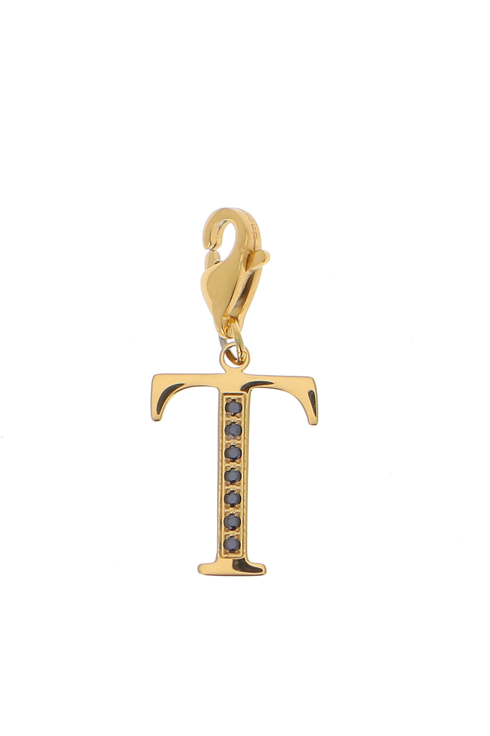 Wholesaler Bohm - Hova Charm - black gold - letter T