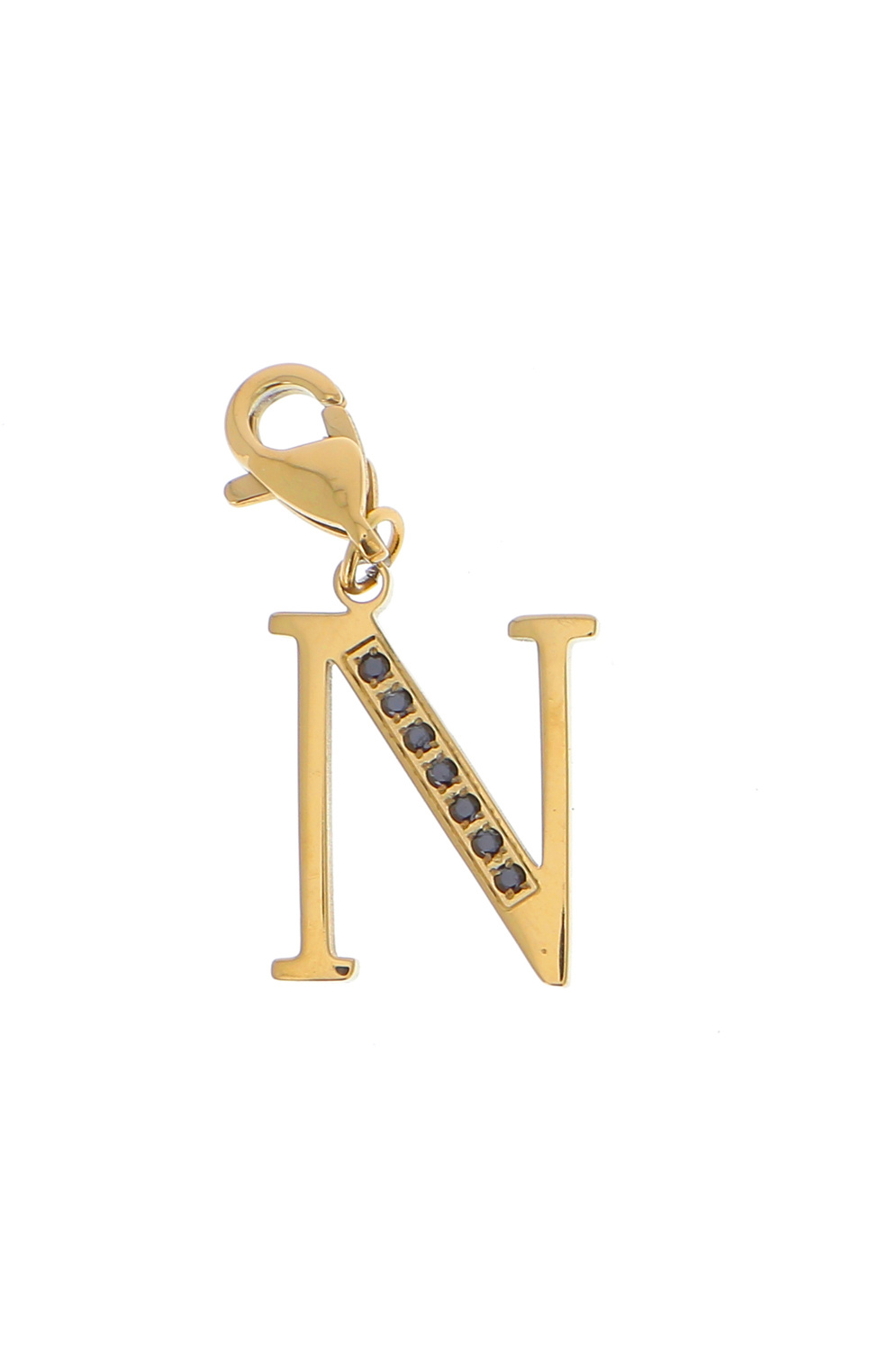 Wholesaler Bohm - Hova Charm - black gold - letter N