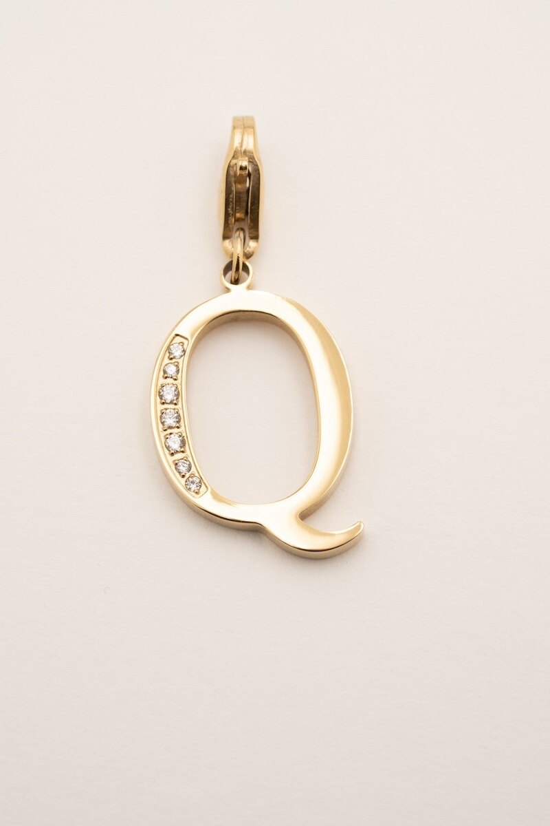 Wholesaler Bohm - Hova Charm - white gold - letter Q