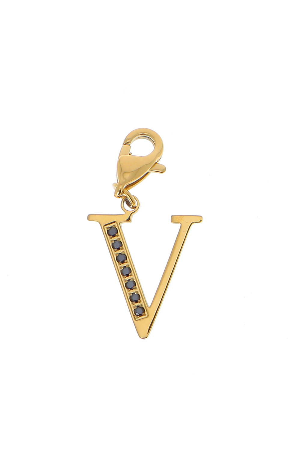 Wholesaler Bohm - Hova Charm - black gold - letter V