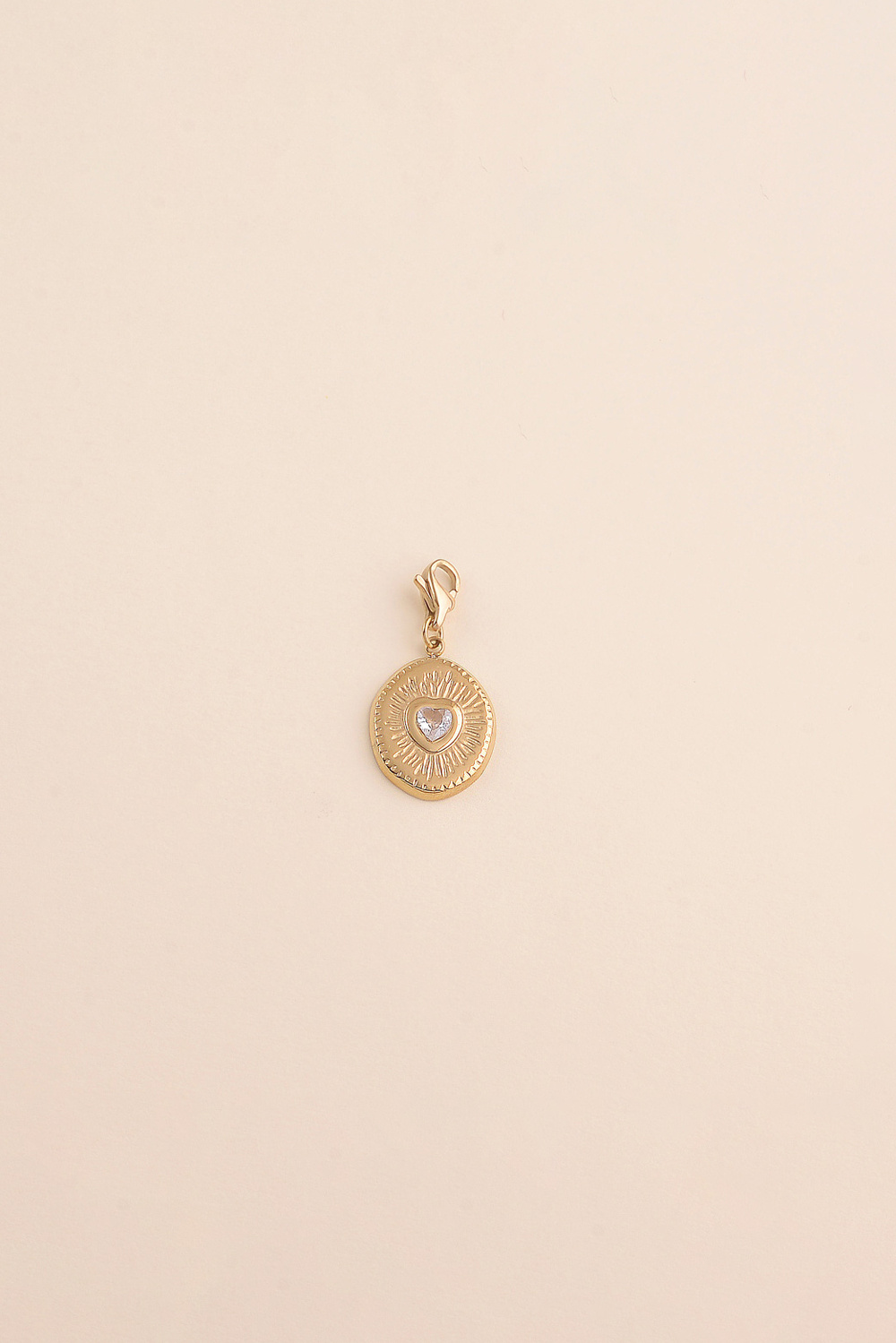 Grossiste Bohm - Charm - médaillon ovale et cristal coeur