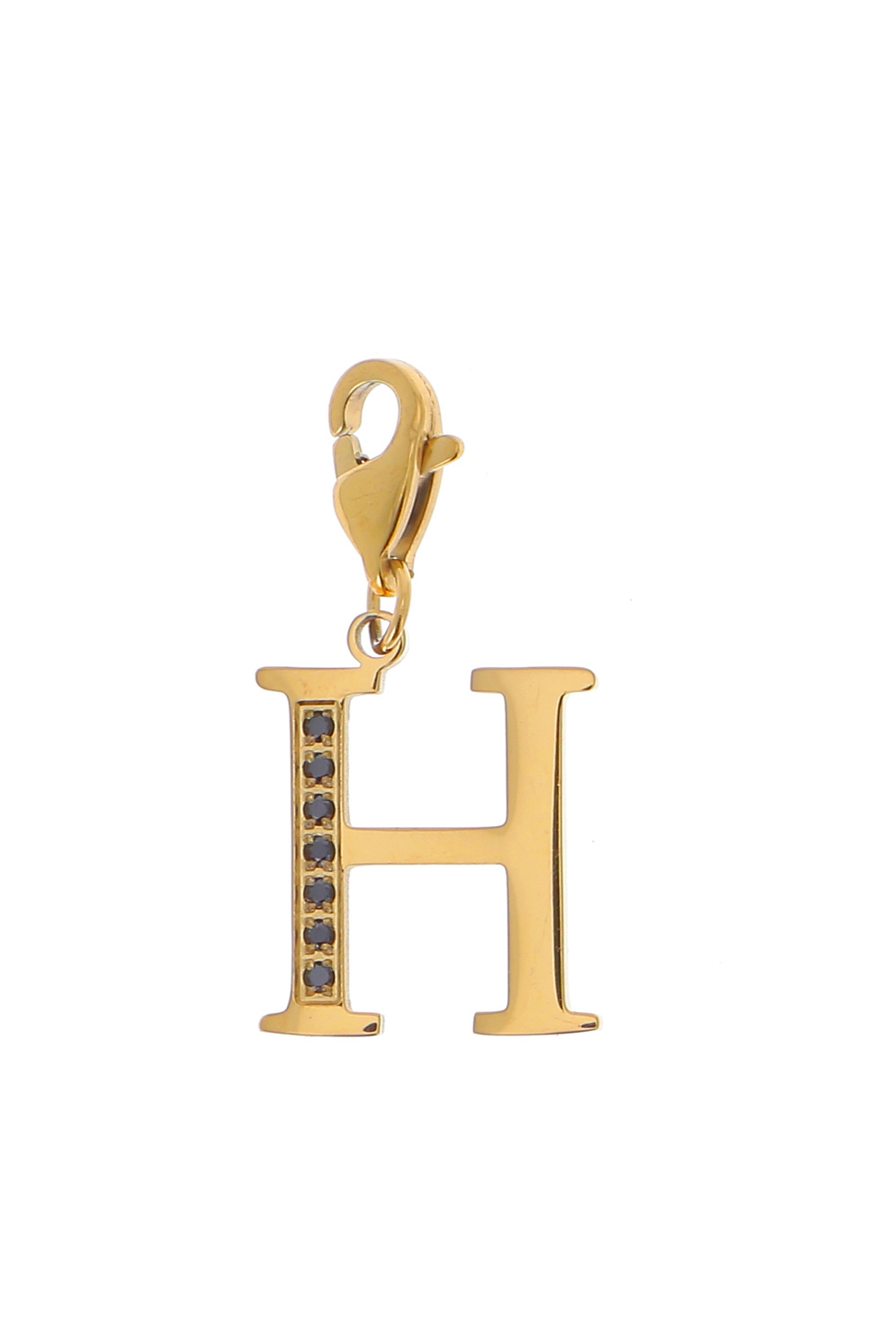 Wholesaler Bohm - Hova Charm - black gold - letter H