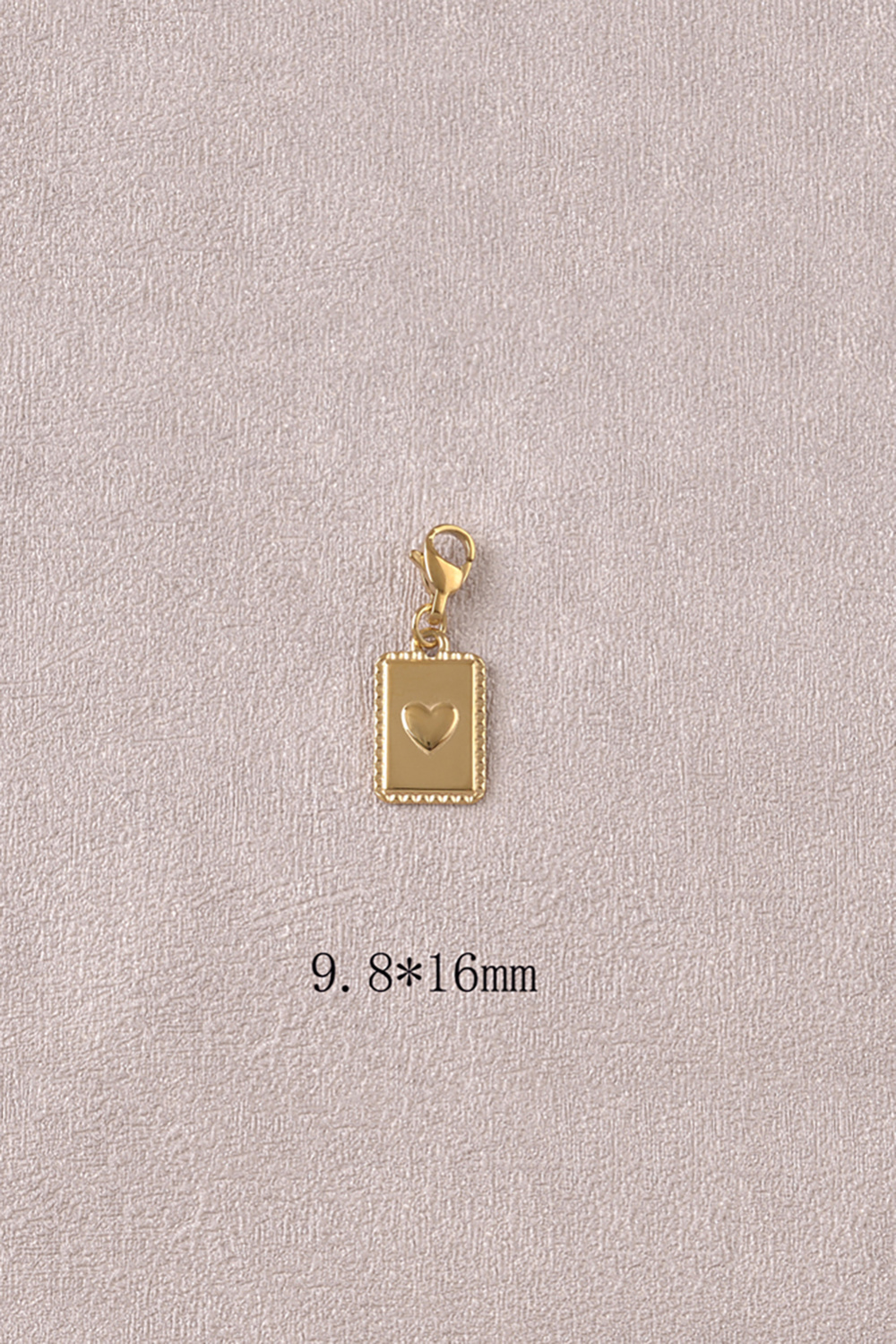 Großhändler Bohm - Charm - rechteckiger Anhänger und Herz - Set aus 3 Stück