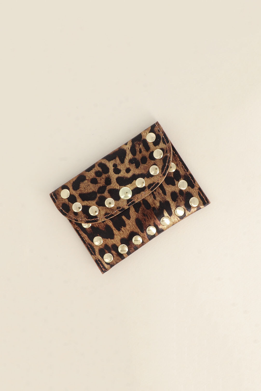 Wholesaler Bohm - Leopard Rock Clutch - studded, genuine cowhide leather, 1 compartment