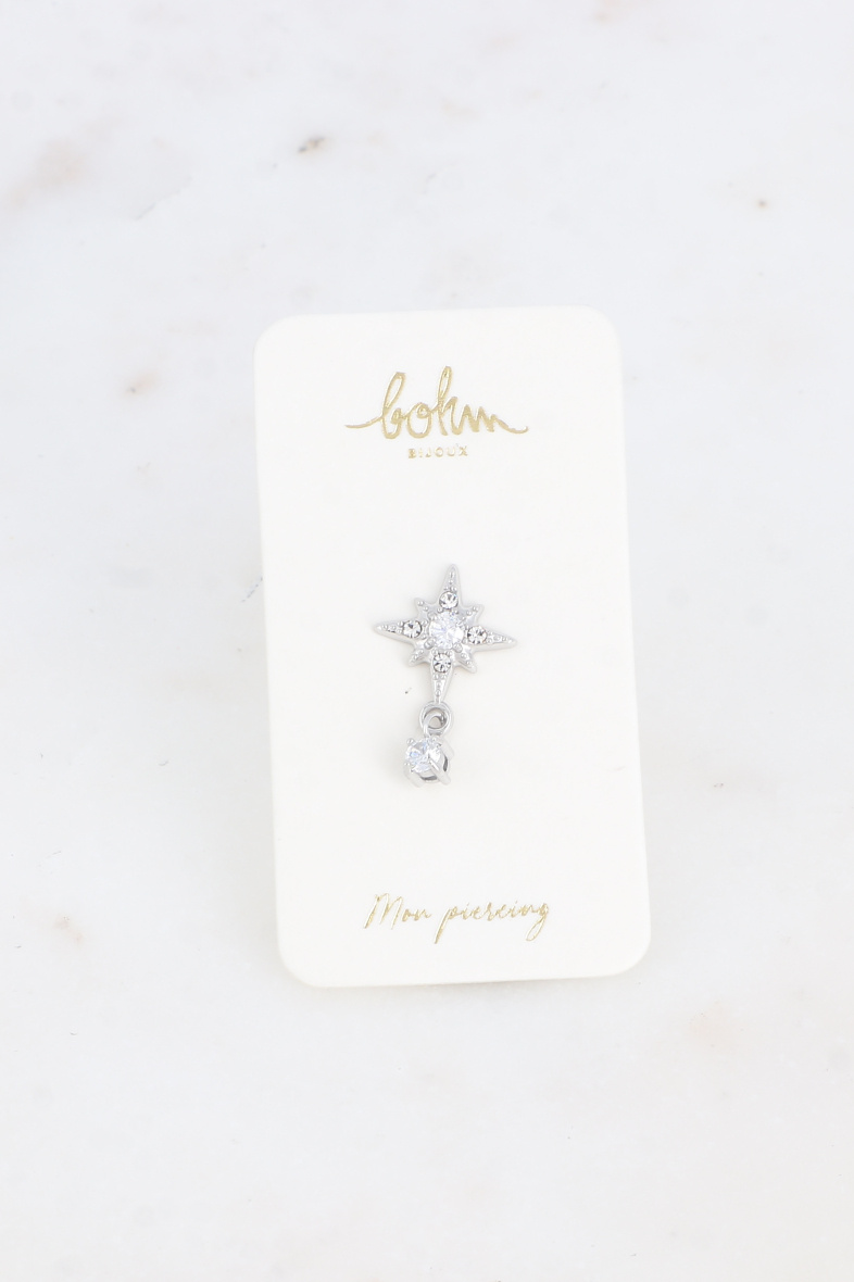 Mayorista Bohm - Piercing - Estrella polar y cristal redondo