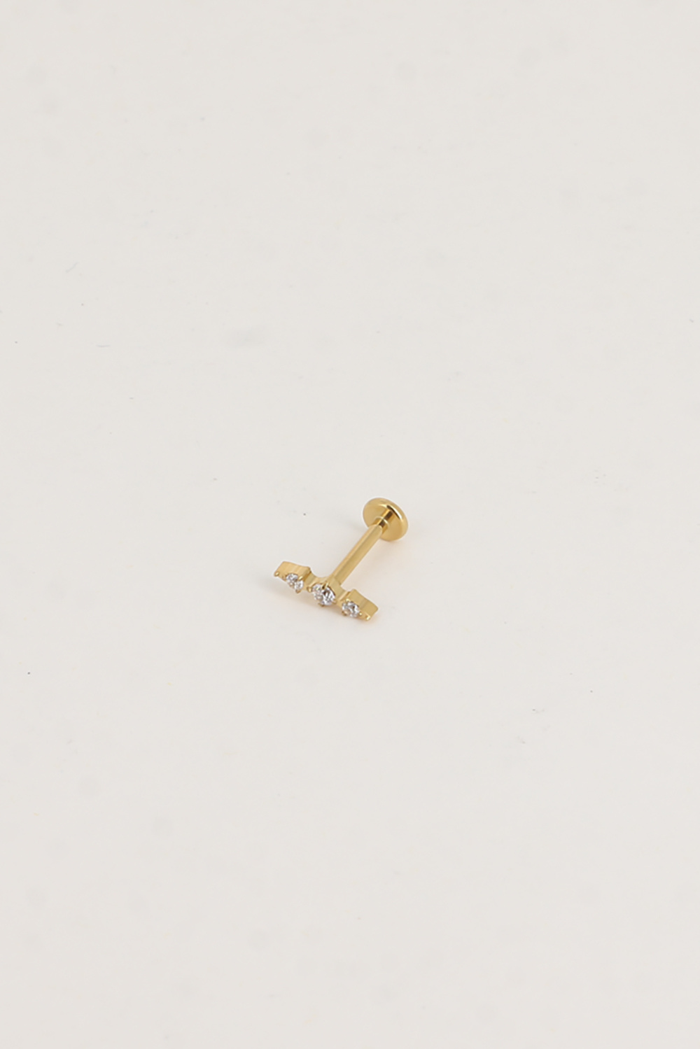 Mayorista Bohm - Piercing de titanio - 3 cristales