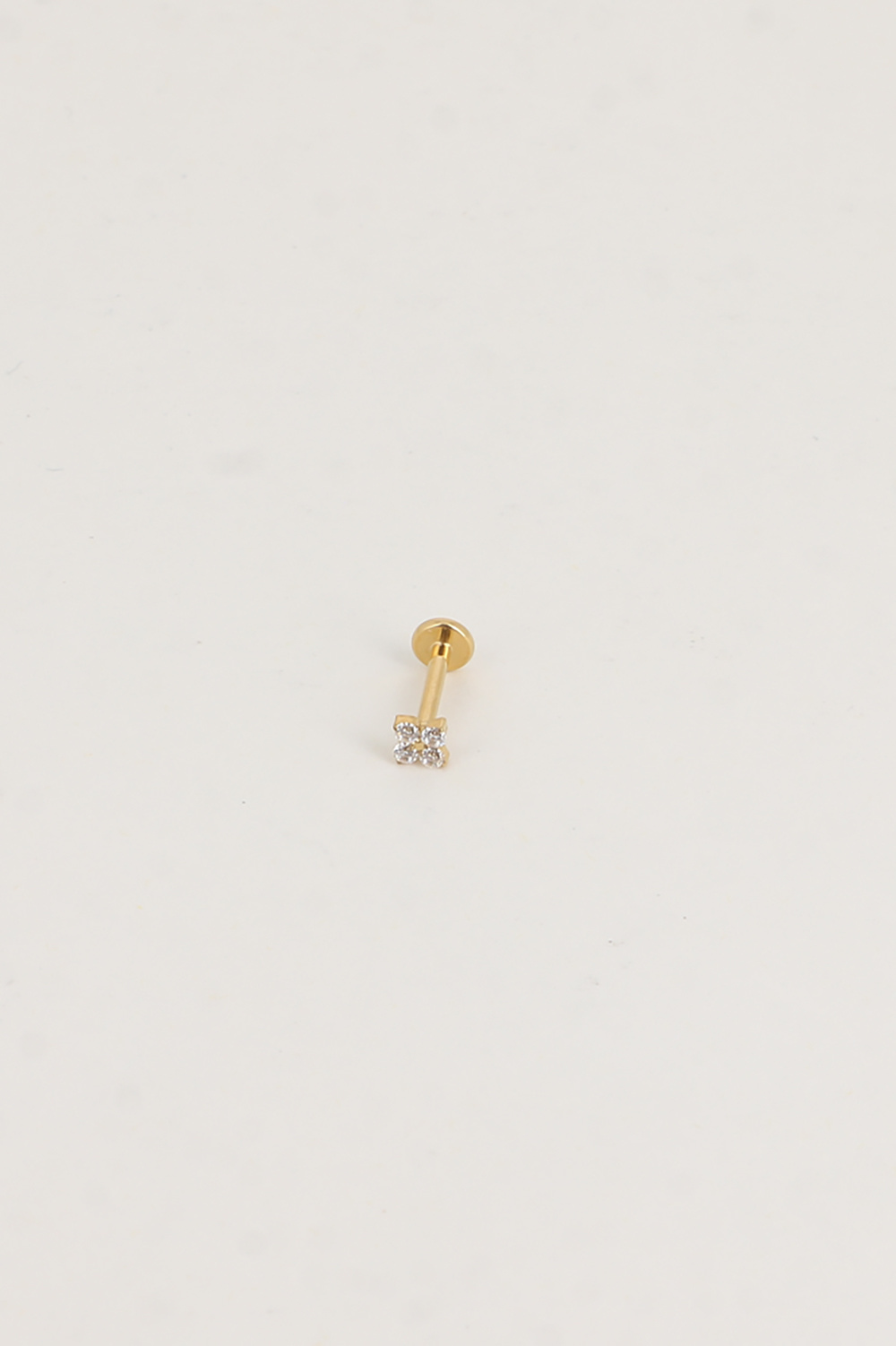 Mayorista Bohm - Piercing de titanio - trébol de cristal