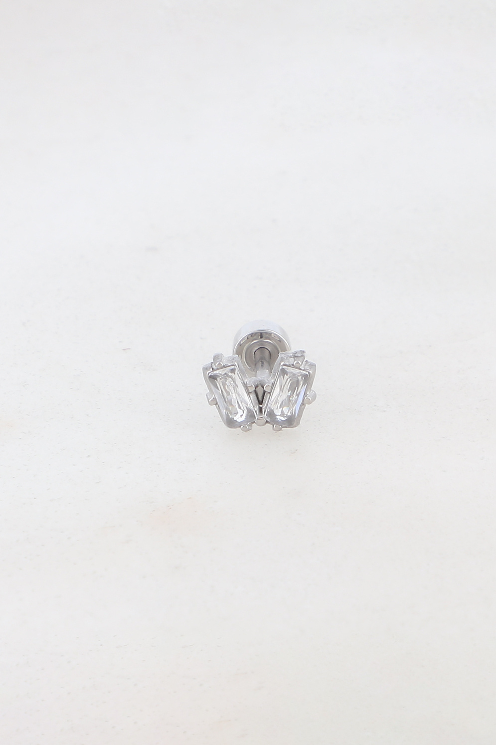 Grossiste Bohm - Piercing avec 2 oxydes de zirconium rectangulaires