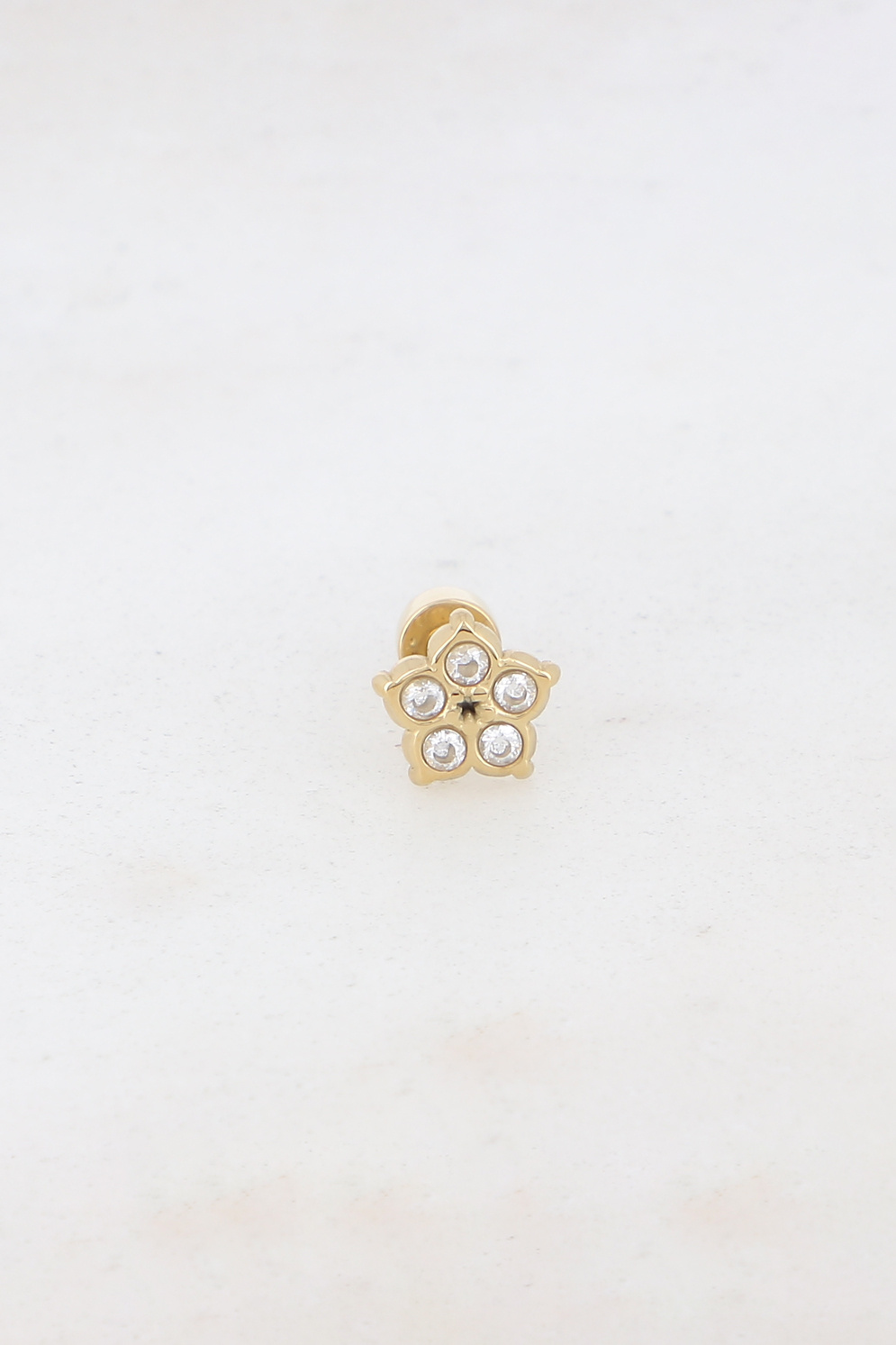 Grossiste Bohm - Piercing avec fleur et oxydes de zirconium