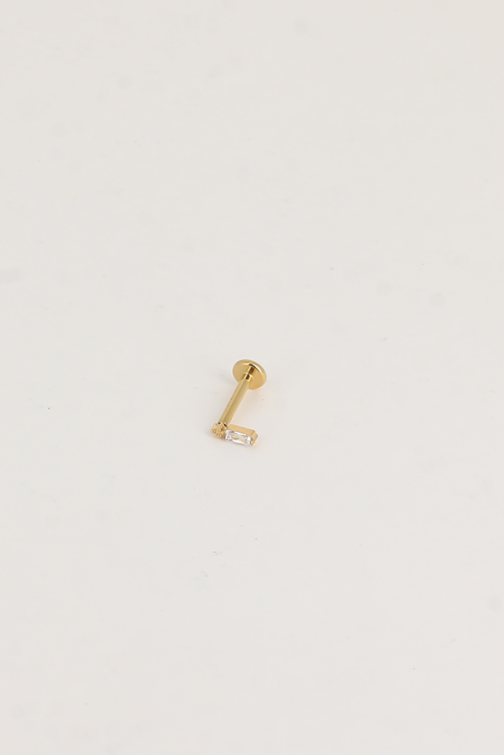 Mayorista Bohm - Piercing de titanio - rectángulo de cristal