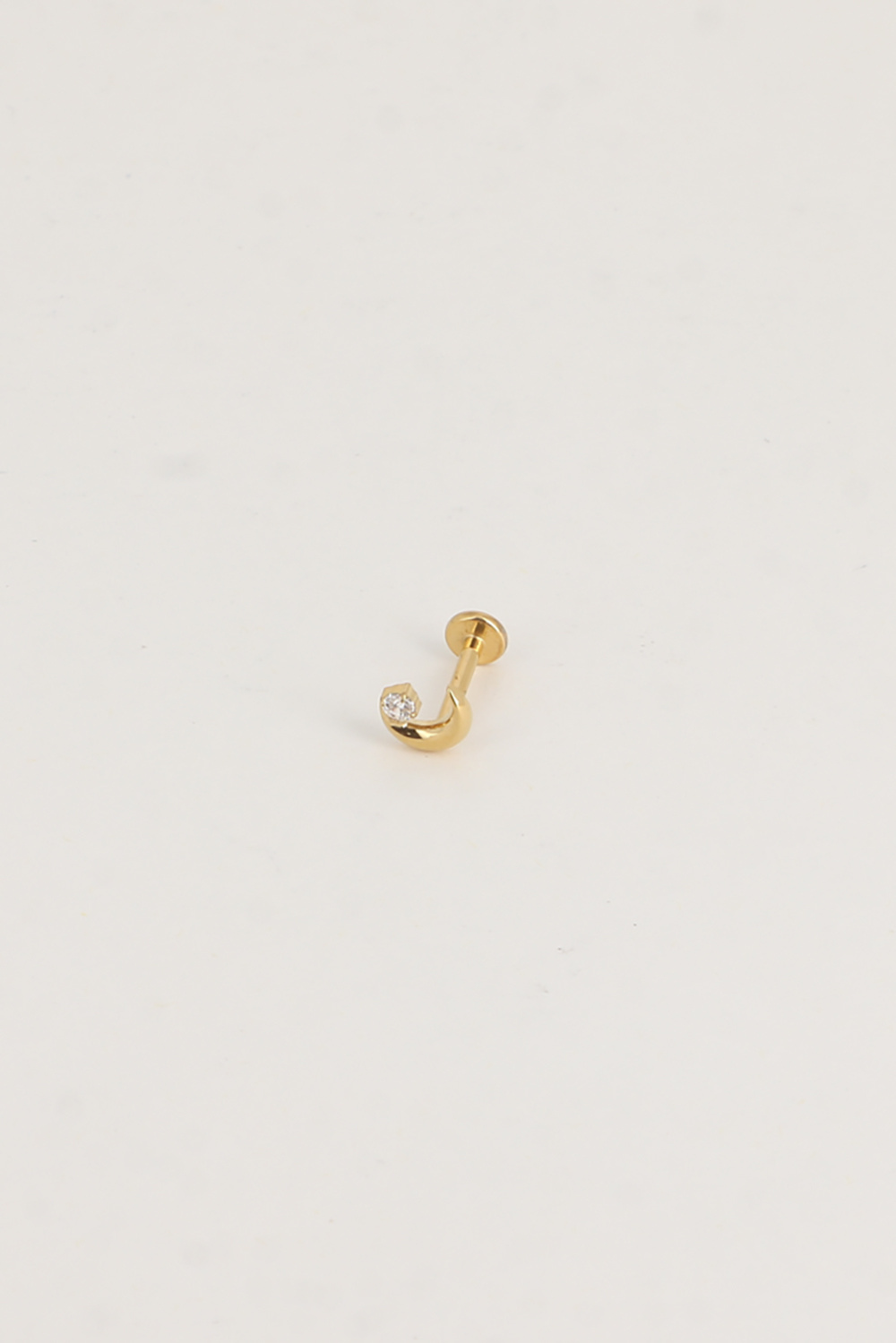Mayorista Bohm - Piercing de titanio - luna y cristal