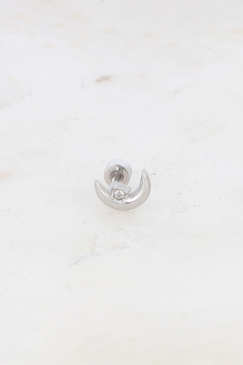 Großhändler Bohm - Piercing mit Mond und Zirkonia