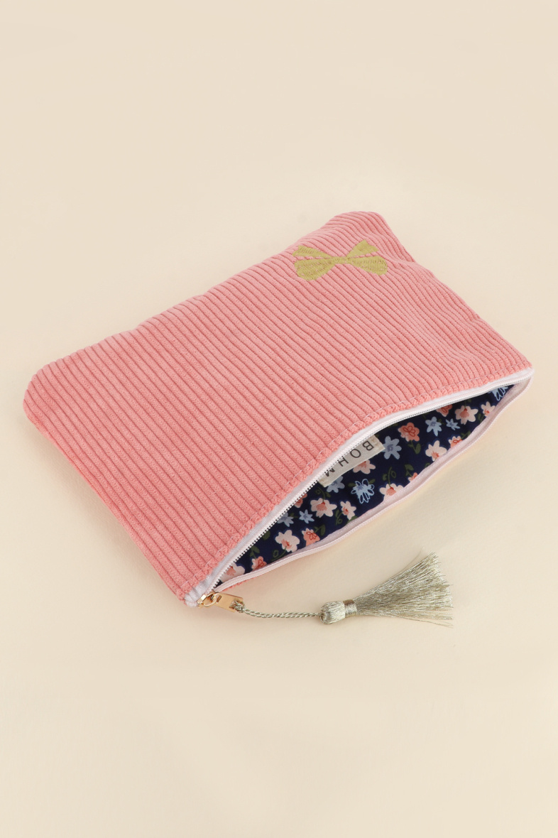 Großhändler Bohm - Federmäppchen – Fliege – Cord – 20 x 14 cm