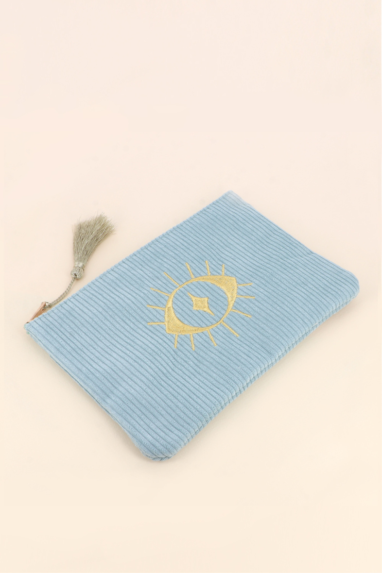 Wholesaler Bohm - Pencil case - eye - corduroy - 20X14CM