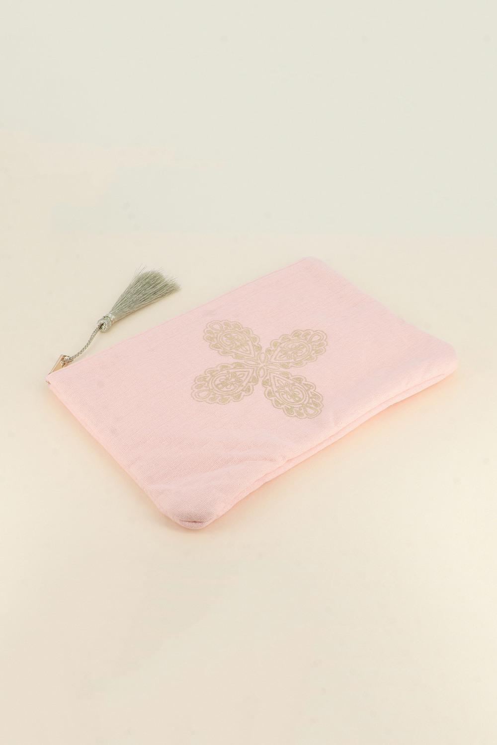 Grossiste Bohm - Trousse en coton - croix florale - 20 x 14 cm